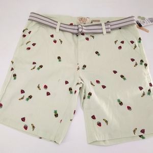 Raw Yarn Industries Stretch Twill Flat Front Shorts